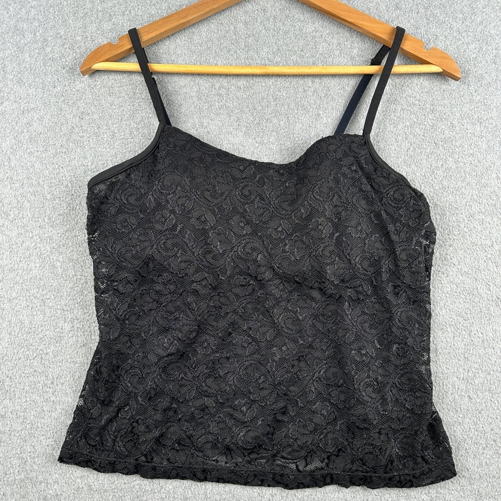Cinema Etoile Camisole Womens 38B Black Floral Lace Adjustable Strap Lingerie